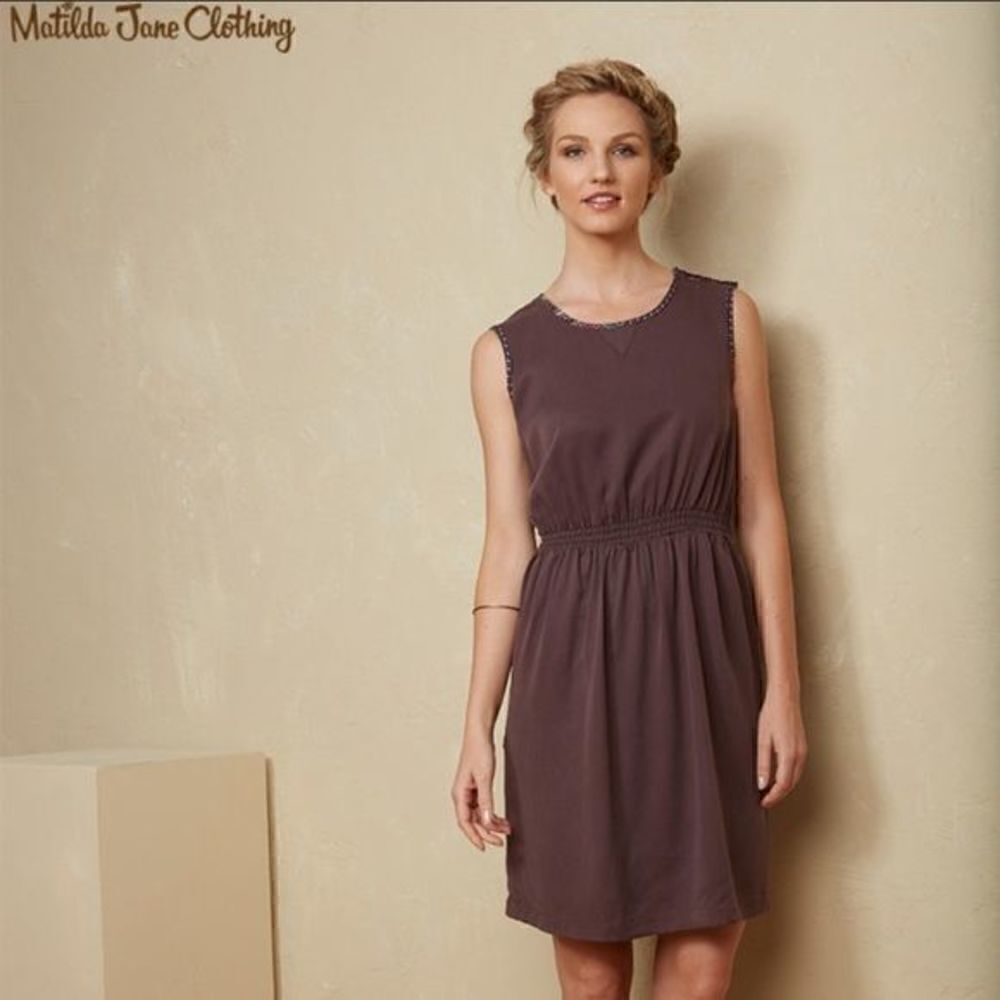Matilda Jane Miranda Dress Size S Small Brown Friends Forever $72.00.
Armpit to